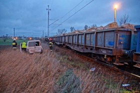 Zderzenie na przejeździe kolejowym