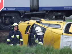 Wypadek na przejeździe kolejowym